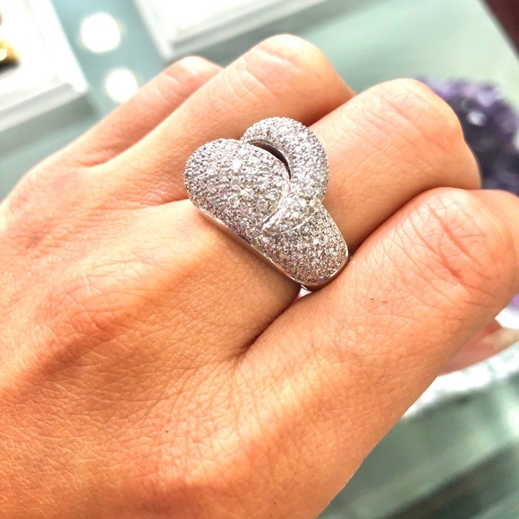 Diamond cluster ring - Picture 2 of 3